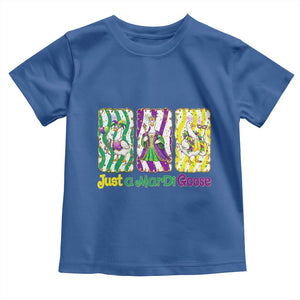 Mardi Gras Goose Toddler T Shirt Just A Mardi Goose TS14 Royal Blue Print Your Wear