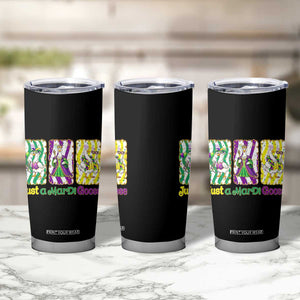 Mardi Gras Goose Tumbler Cup Just A Mardi Goose TS14 Print Your Wear