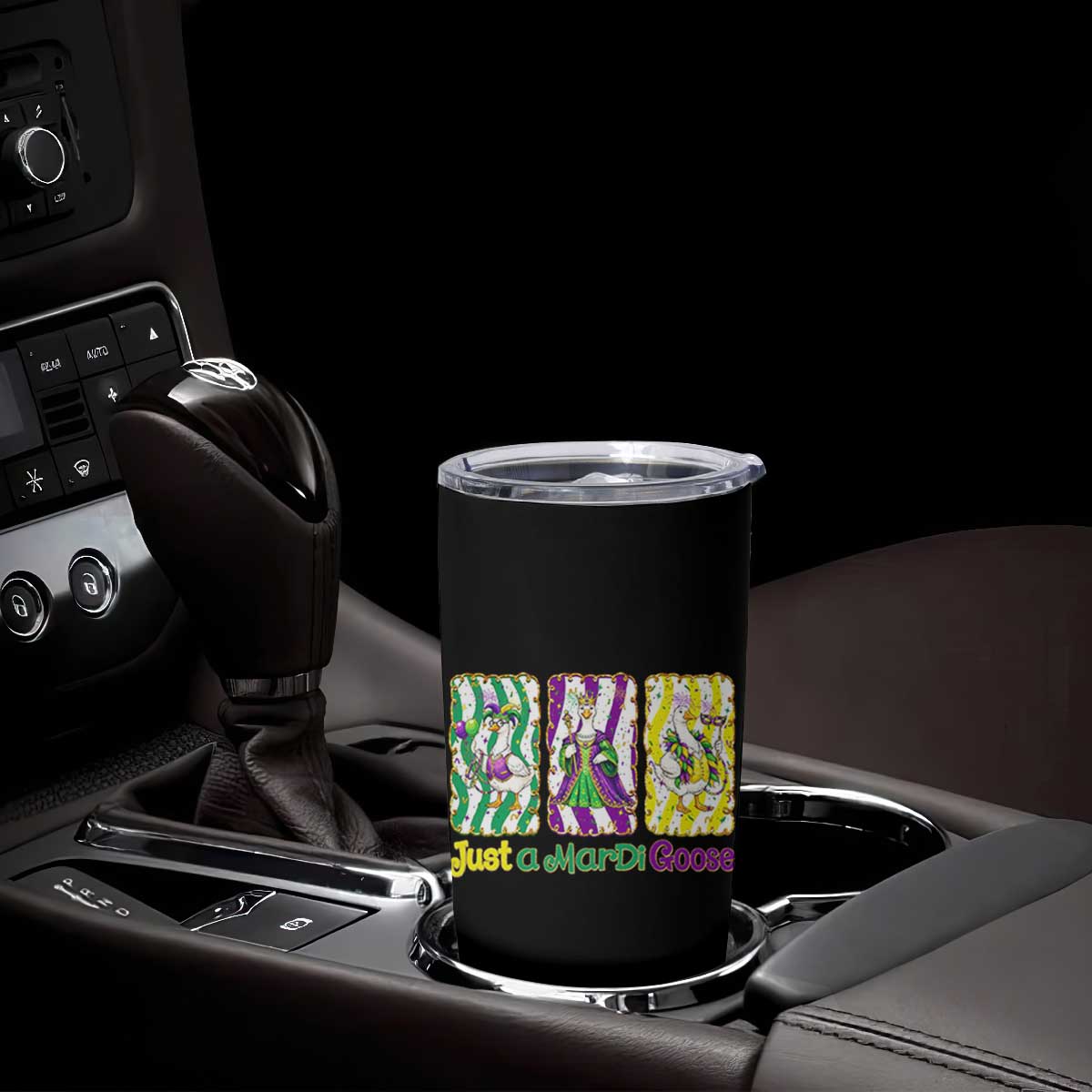 Mardi Gras Goose Tumbler Cup Just A Mardi Goose TS14 Print Your Wear