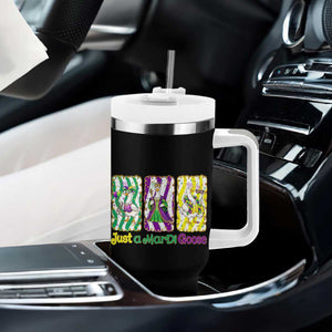 Mardi Gras Goose Tumbler With Handle Just A Mardi Goose TS14 Print Your Wear