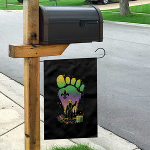 Mardi Gras Bigfoot Garden Flag Sasquatch Forest Footprint Carnival Party TS14 Print Your Wear
