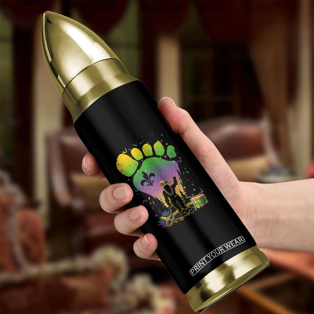 Mardi Gras Bigfoot Bullet Tumbler Sasquatch Forest Footprint Carnival Party TS14 Print Your Wear