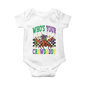 Mardi Gras Crawfish Baby Onesie Who Is Your Crawdaddy TS14 White Print Your Wear