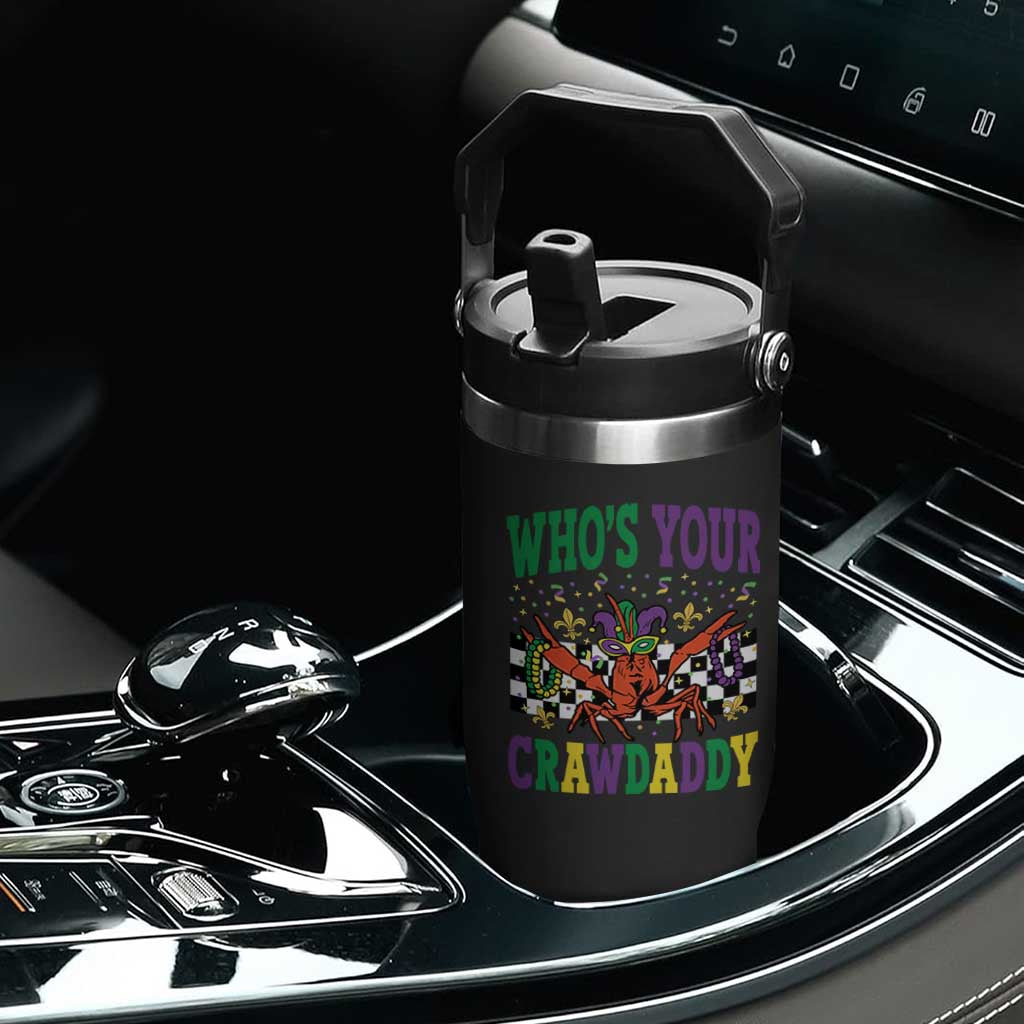 Mardi Gras Crawfish Flip Straw Tumbler Who Is Your Crawdaddy TS14 Print Your Wear