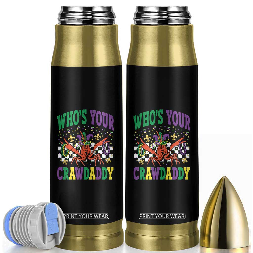 Mardi Gras Crawfish Bullet Tumbler Who Is Your Crawdaddy TS14 Black Print Your Wear