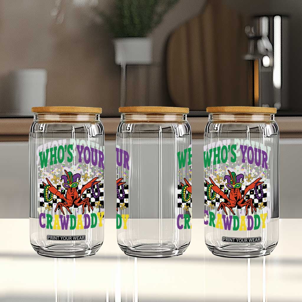 Mardi Gras Crawfish Glass Can Who Is Your Crawdaddy TS14 Print Your Wear