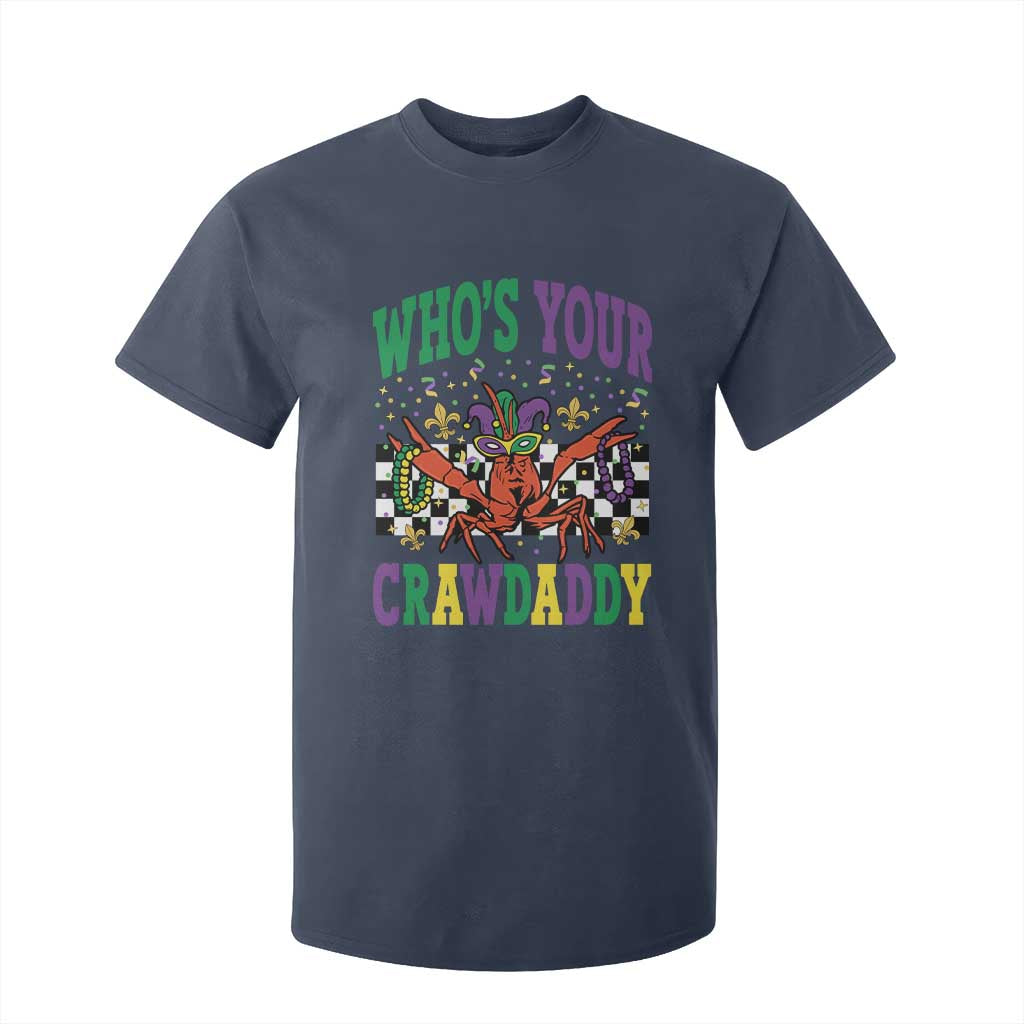 Mardi Gras Crawfish T Shirt For Kid Who Is Your Crawdaddy TS14 Navy Print Your Wear