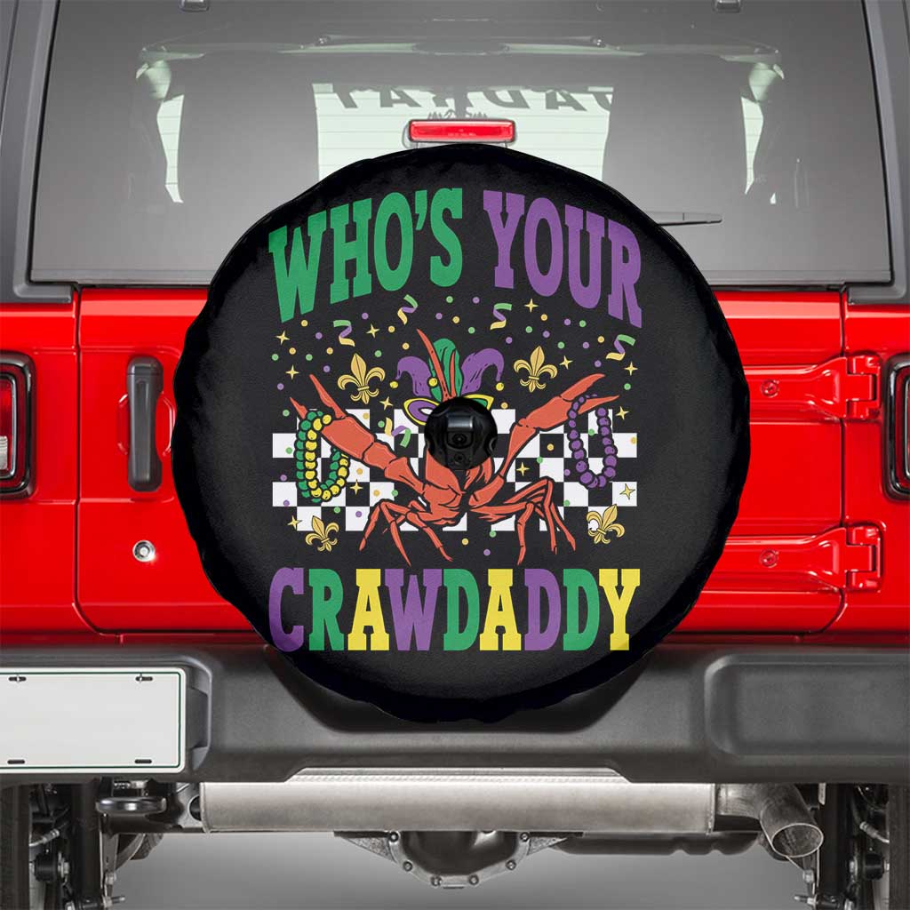 Mardi Gras Crawfish Spare Tire Cover Who Is Your Crawdaddy TS14 Black Print Your Wear