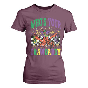 Mardi Gras Crawfish T Shirt For Women Who Is Your Crawdaddy TS14 Maroon Print Your Wear