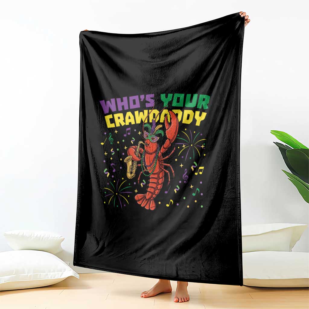 Mardi Gras Crawfish Throw Blanket Who Is Your Crawdaddy Carnival Party TS14 Print Your Wear