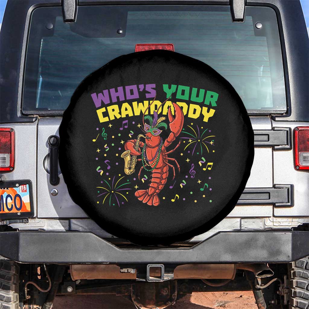 Mardi Gras Crawfish Spare Tire Cover Who Is Your Crawdaddy Carnival Party TS14 No hole Black Print Your Wear