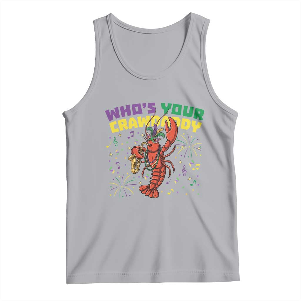 Mardi Gras Crawfish Tank Top Who Is Your Crawdaddy Carnival Party TS14 Athletic Heather Print Your Wear