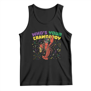 Mardi Gras Crawfish Tank Top Who Is Your Crawdaddy Carnival Party TS14 Black Print Your Wear