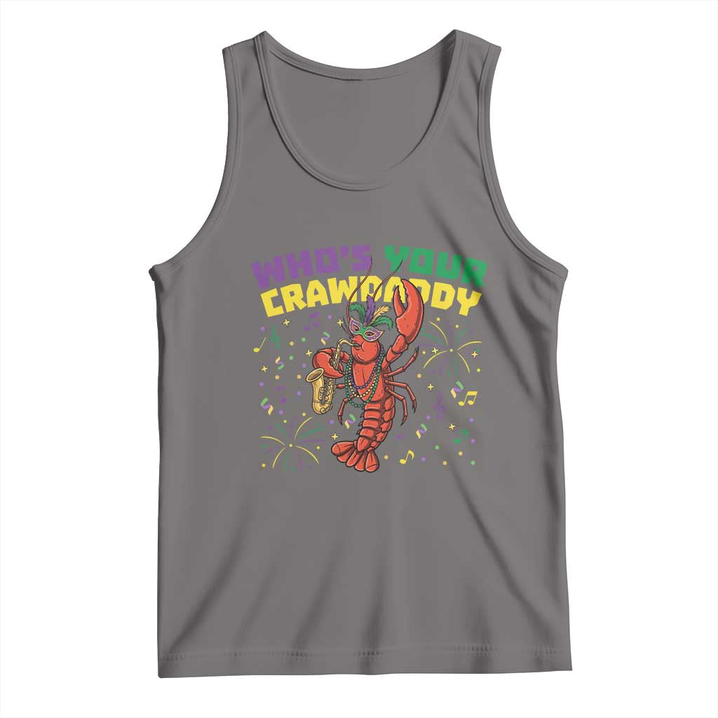 Mardi Gras Crawfish Tank Top Who Is Your Crawdaddy Carnival Party TS14 Deep Heather Print Your Wear