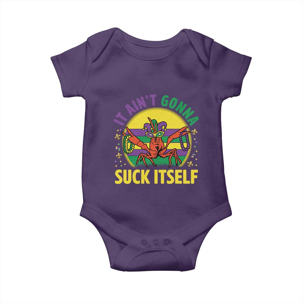 Mardi Gras Crawfish Baby Onesie It Ain't Gonna Suck Itself TS14 Purple Print Your Wear