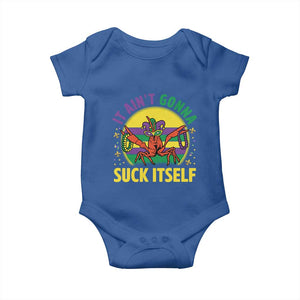 Mardi Gras Crawfish Baby Onesie It Ain't Gonna Suck Itself TS14 Royal Blue Print Your Wear