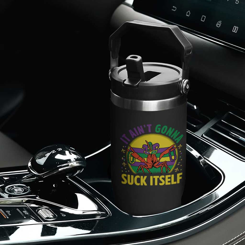 Mardi Gras Crawfish Flip Straw Tumbler It Ain't Gonna Suck Itself TS14 Print Your Wear