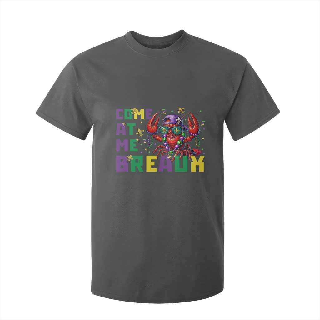 Mardi Gras Crawfish T Shirt For Kid Come At Me Breaux TS14 Dark Heather Print Your Wear