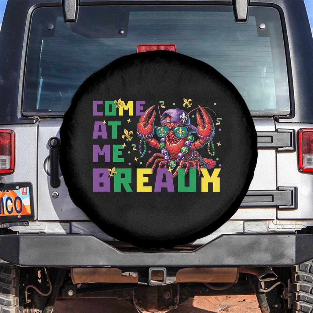 Mardi Gras Crawfish Spare Tire Cover Come At Me Breaux TS14 No hole Black Print Your Wear