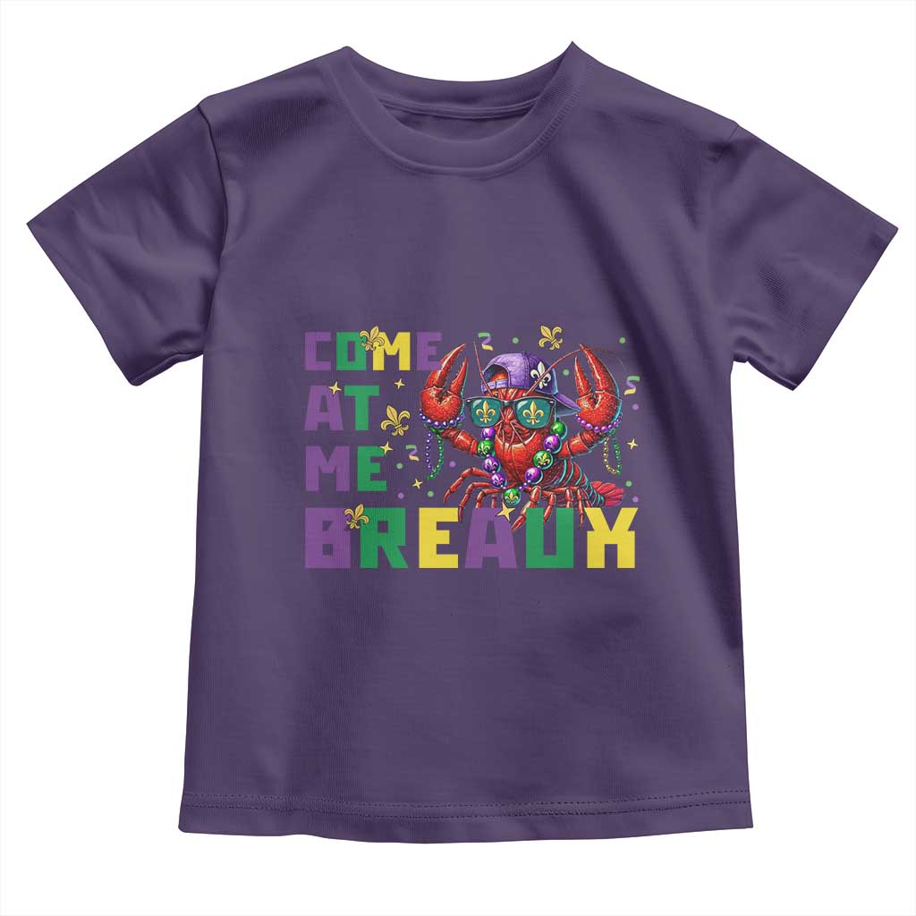 Mardi Gras Crawfish Toddler T Shirt Come At Me Breaux TS14 Purple Print Your Wear