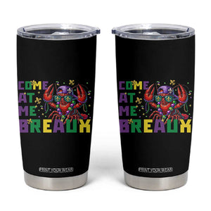 Mardi Gras Crawfish Tumbler Cup Come At Me Breaux TS14 Black Print Your Wear