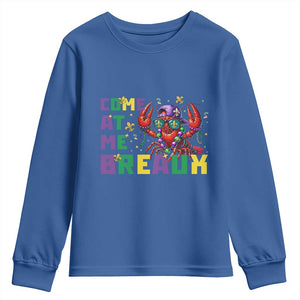 Mardi Gras Crawfish Youth Sweatshirt Come At Me Breaux TS14 Royal Blue Print Your Wear