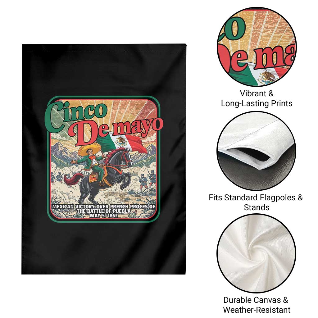 Cinco de Mayo Battle of Puebla Garden Flag Mexican Victory History 1862 TS14 Print Your Wear