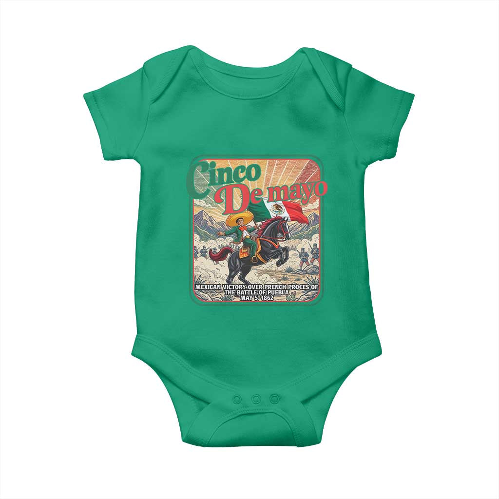 Cinco de Mayo Battle of Puebla Baby Onesie Mexican Victory History 1862 TS14 Irish Green Print Your Wear