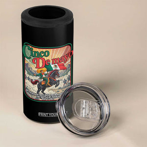 Cinco de Mayo Battle of Puebla 4 in 1 Can Cooler Tumbler Mexican Victory History 1862 TS14 Print Your Wear