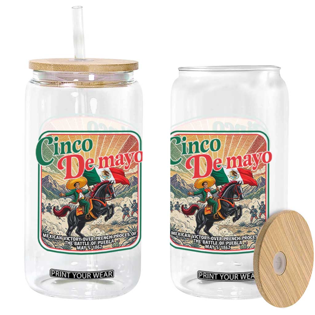 Cinco de Mayo Battle of Puebla Glass Can Mexican Victory History 1862 TS14 Print Your Wear