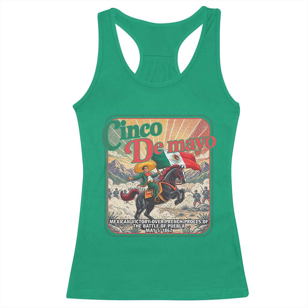 Cinco de Mayo Battle of Puebla Racerback Tank Top Mexican Victory History 1862 TS14 Irish Green Print Your Wear