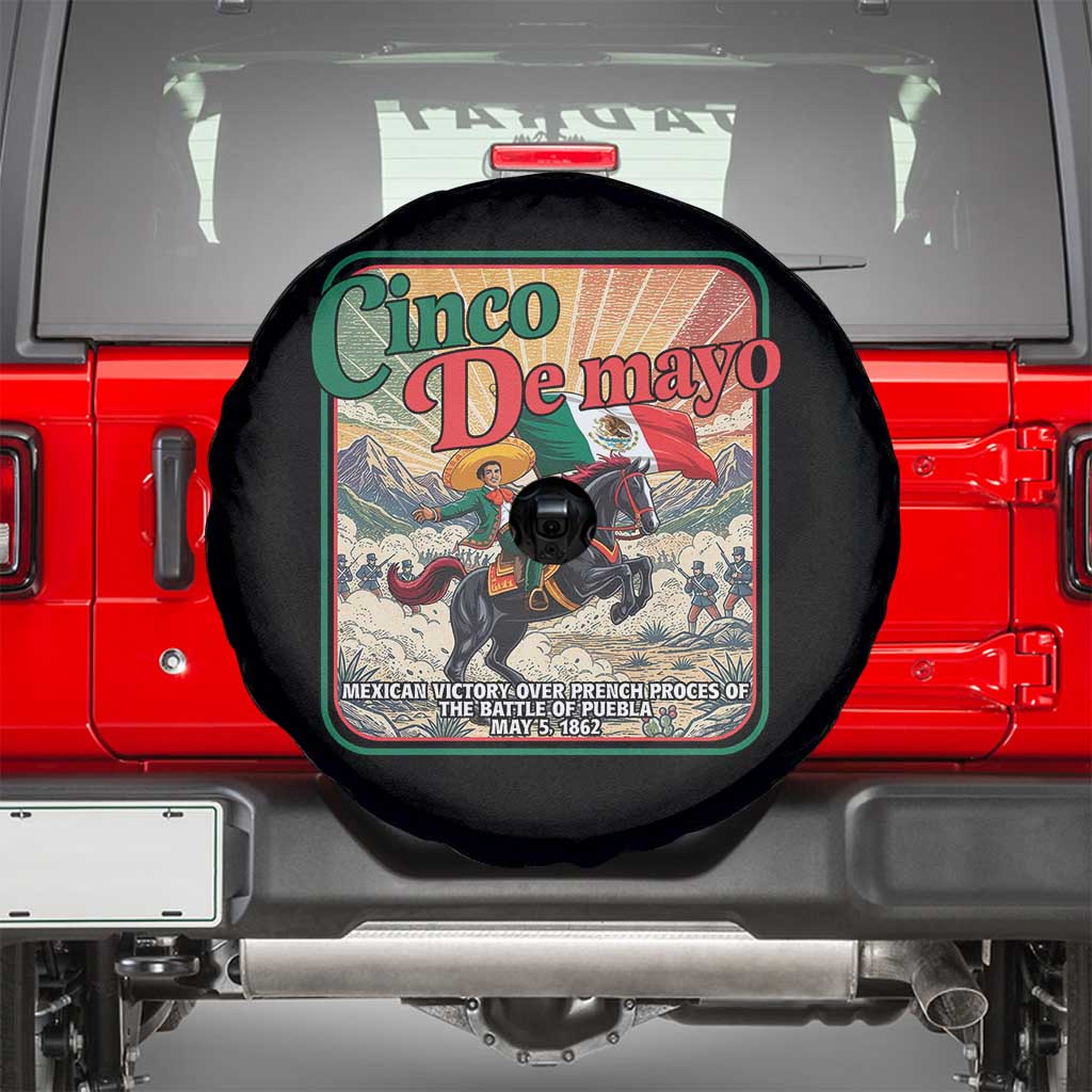 Cinco de Mayo Battle of Puebla Spare Tire Cover Mexican Victory History 1862 TS14 Black Print Your Wear