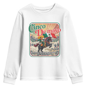 Cinco de Mayo Battle of Puebla Youth Sweatshirt Mexican Victory History 1862 TS14 White Print Your Wear