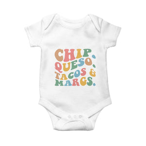Chips Queso Tacos & Margs Baby Onesie Cinco De Mayo Mexican Food Margarita Lover TS14 White Print Your Wear