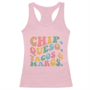Chips Queso Tacos & Margs Racerback Tank Top Cinco De Mayo Mexican Food Margarita Lover TS14 Light Pink Print Your Wear
