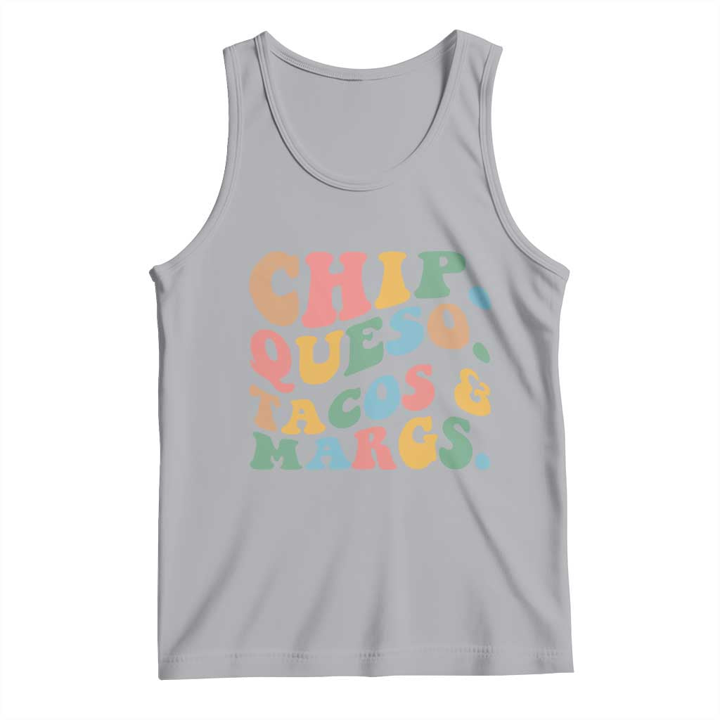 Chips Queso Tacos & Margs Tank Top Cinco De Mayo Mexican Food Margarita Lover TS14 Athletic Heather Print Your Wear