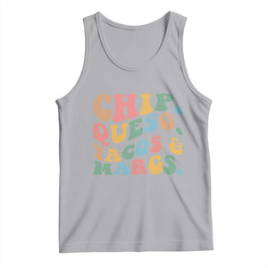 Chips Queso Tacos & Margs Tank Top Cinco De Mayo Mexican Food Margarita Lover TS14 Athletic Heather Print Your Wear