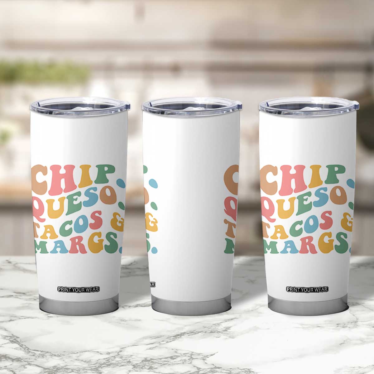 Chips Queso Tacos & Margs Tumbler Cup Cinco De Mayo Mexican Food Margarita Lover TS14 Print Your Wear