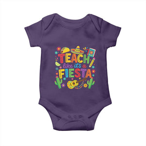Cinco De Mayo Teacher Baby Onesie Teach Like Its A Fiesta TS14 Purple Print Your Wear