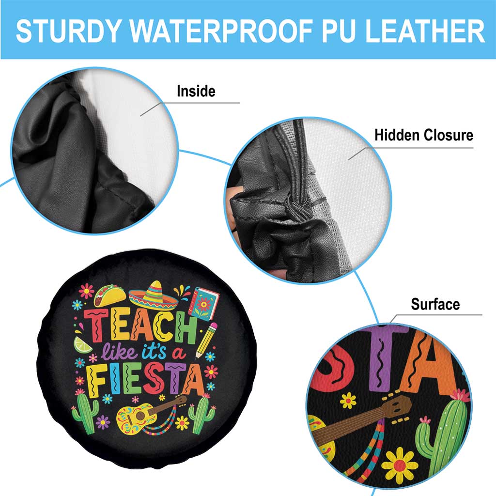 Cinco De Mayo Teacher Spare Tire Cover Teach Like Its A Fiesta TS14 Print Your Wear