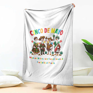 Cinco de Mayo Mexican Victory Throw Blanket Silly Goose Festive Heritage Puebla Battle 1862 TS14 Print Your Wear