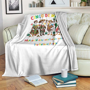 Cinco de Mayo Mexican Victory Throw Blanket Silly Goose Festive Heritage Puebla Battle 1862 TS14 Print Your Wear