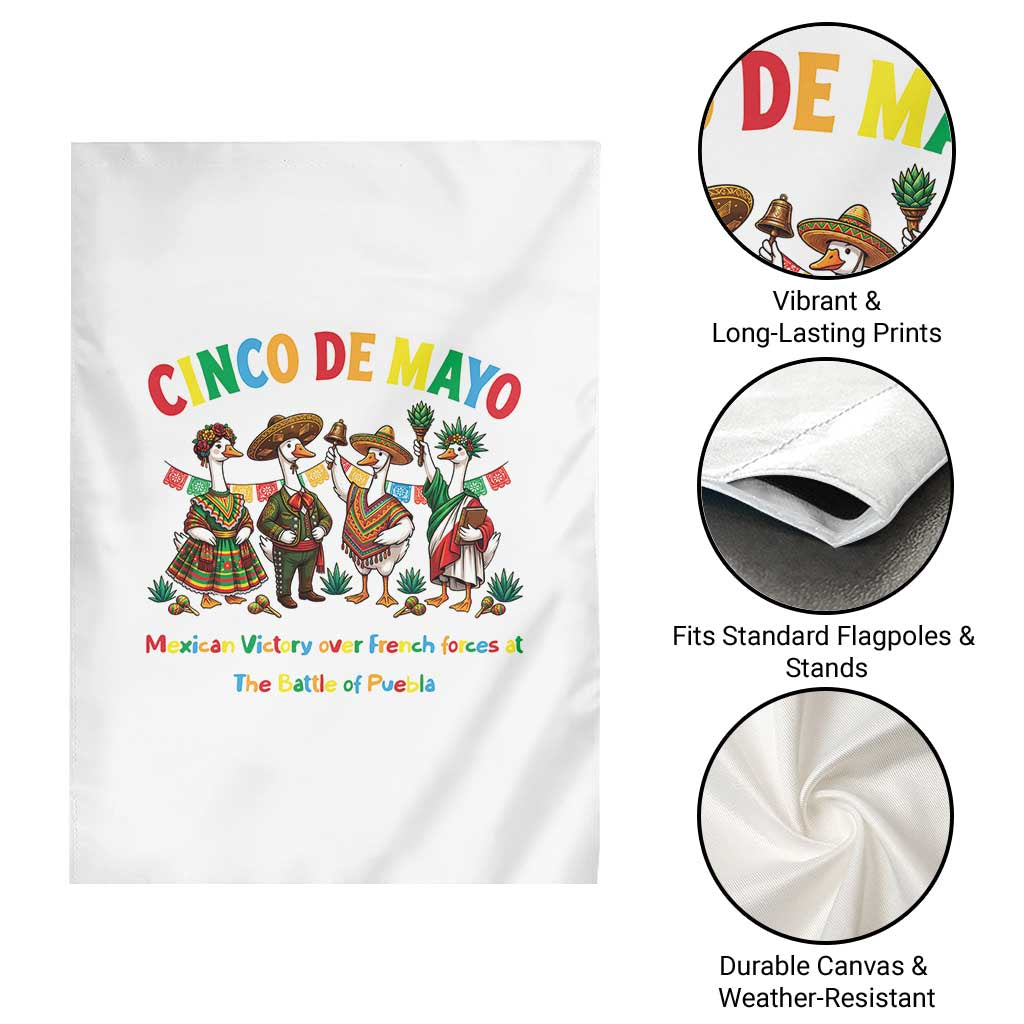 Cinco de Mayo Mexican Victory Garden Flag Silly Goose Festive Heritage Puebla Battle 1862 TS14 Print Your Wear
