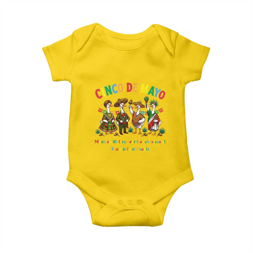 Cinco de Mayo Mexican Victory Baby Onesie Silly Goose Festive Heritage Puebla Battle 1862 TS14 Daisy Print Your Wear