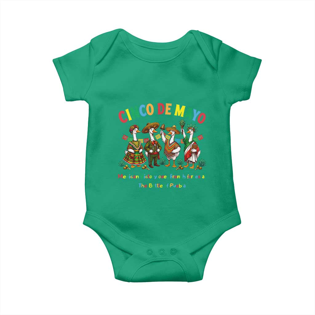 Cinco de Mayo Mexican Victory Baby Onesie Silly Goose Festive Heritage Puebla Battle 1862 TS14 Irish Green Print Your Wear