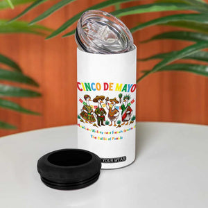 Cinco de Mayo Mexican Victory 4 in 1 Can Cooler Tumbler Silly Goose Festive Heritage Puebla Battle 1862 TS14 Print Your Wear