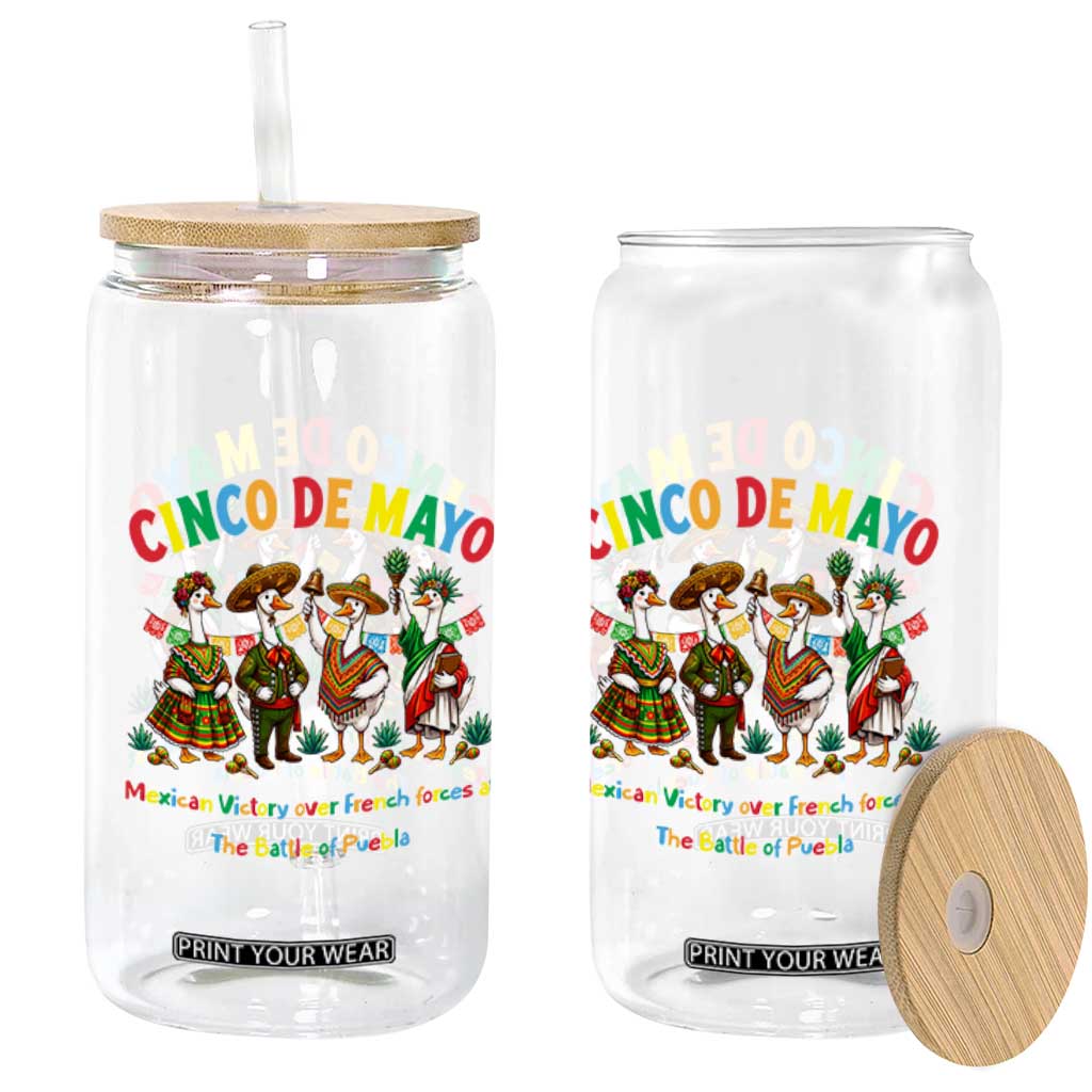 Cinco de Mayo Mexican Victory Glass Can Silly Goose Festive Heritage Puebla Battle 1862 TS14 Print Your Wear