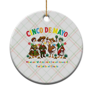 Cinco de Mayo Mexican Victory Ceramic Ornament Silly Goose Festive Heritage Puebla Battle 1862 TS14 1pc Christmas Plaid Print Your Wear