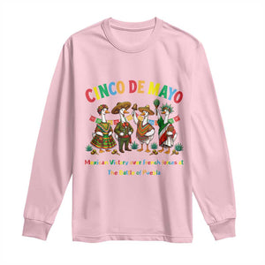 Cinco de Mayo Mexican Victory Long Sleeve Shirt Silly Goose Festive Heritage Puebla Battle 1862 TS14 Light Pink Print Your Wear