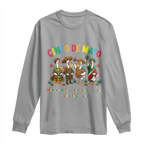 Cinco de Mayo Mexican Victory Long Sleeve Shirt Silly Goose Festive Heritage Puebla Battle 1862 TS14 Sport Gray Print Your Wear